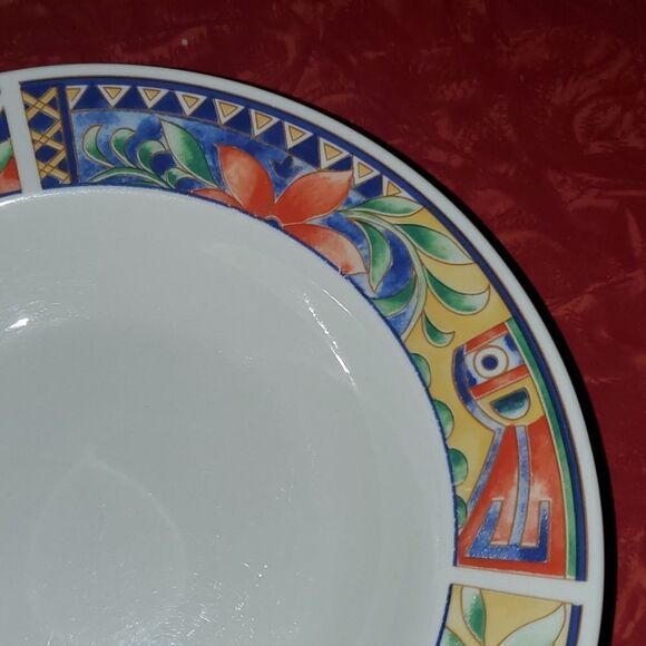 Lynns Stoneware Savanna Rim Cereal Soup Bowl 8.75" - Picture 2 of 8